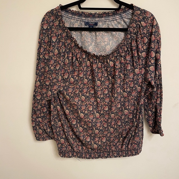 Chaps Denim Patterned Top Size XL - Picture 1 of 4